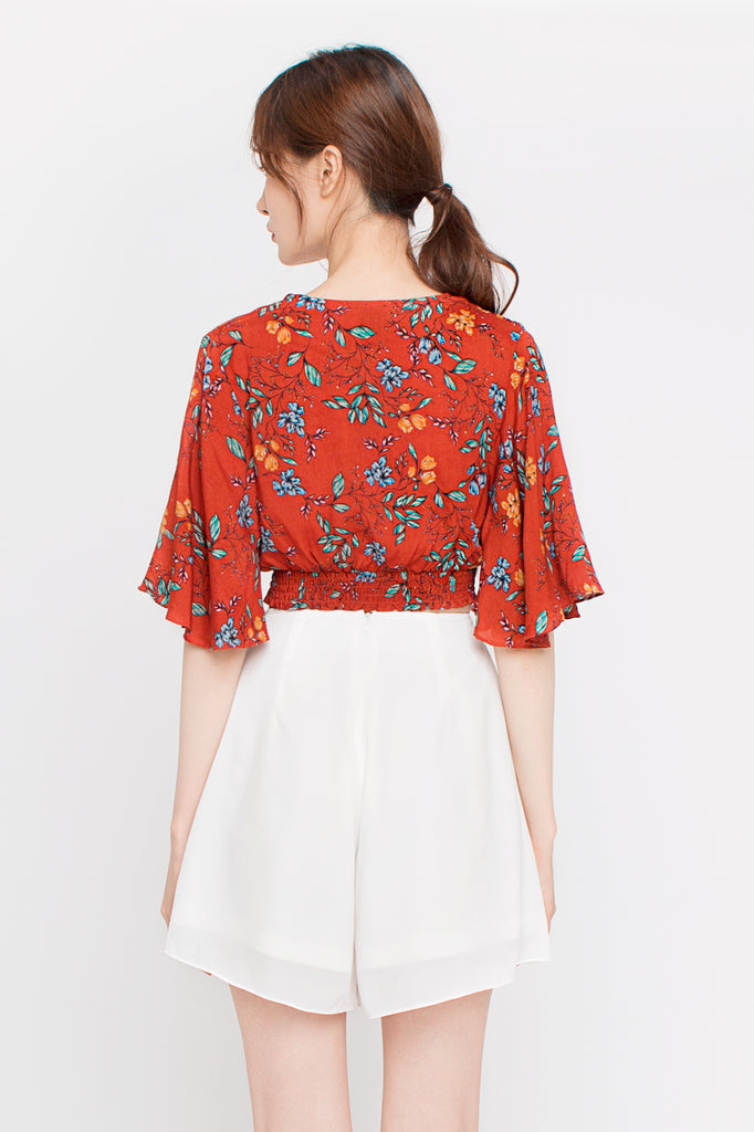 Floral Kimono Crop Top