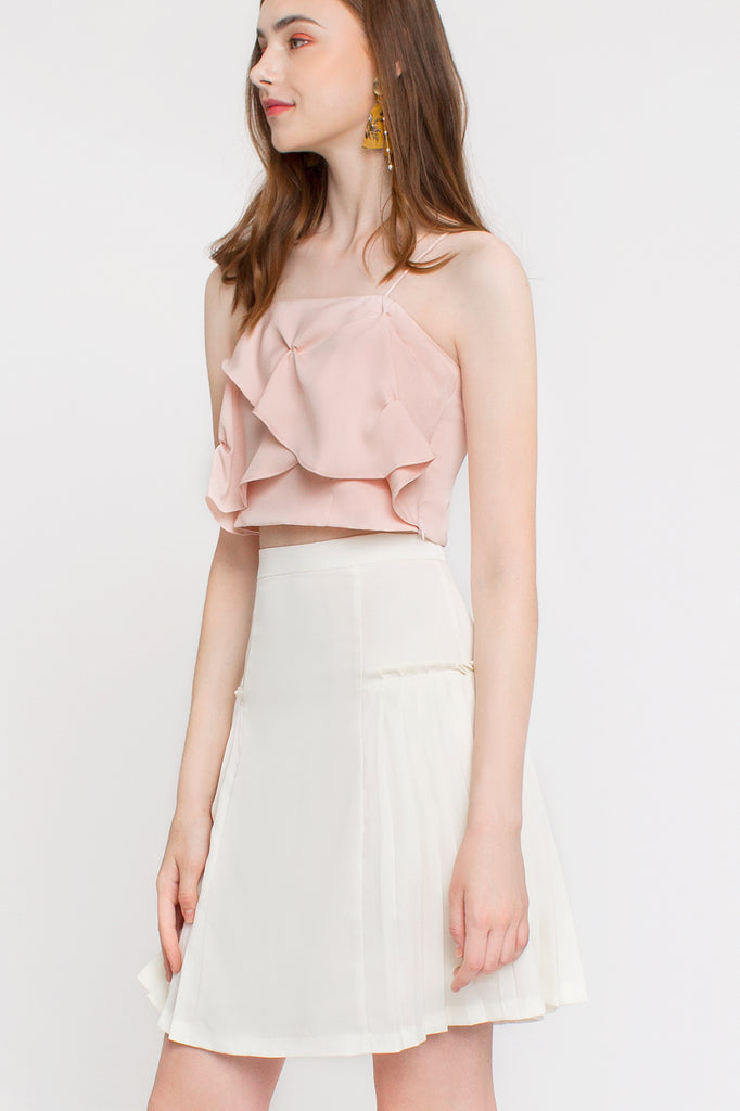 Darted Petal Crop Top