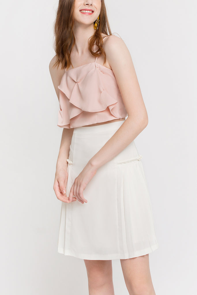 Darted Petal Crop Top