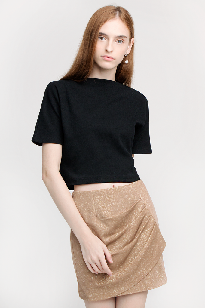 Ruched Shimmer Skirt