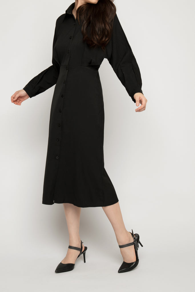 Batwing Midi Shirtdress