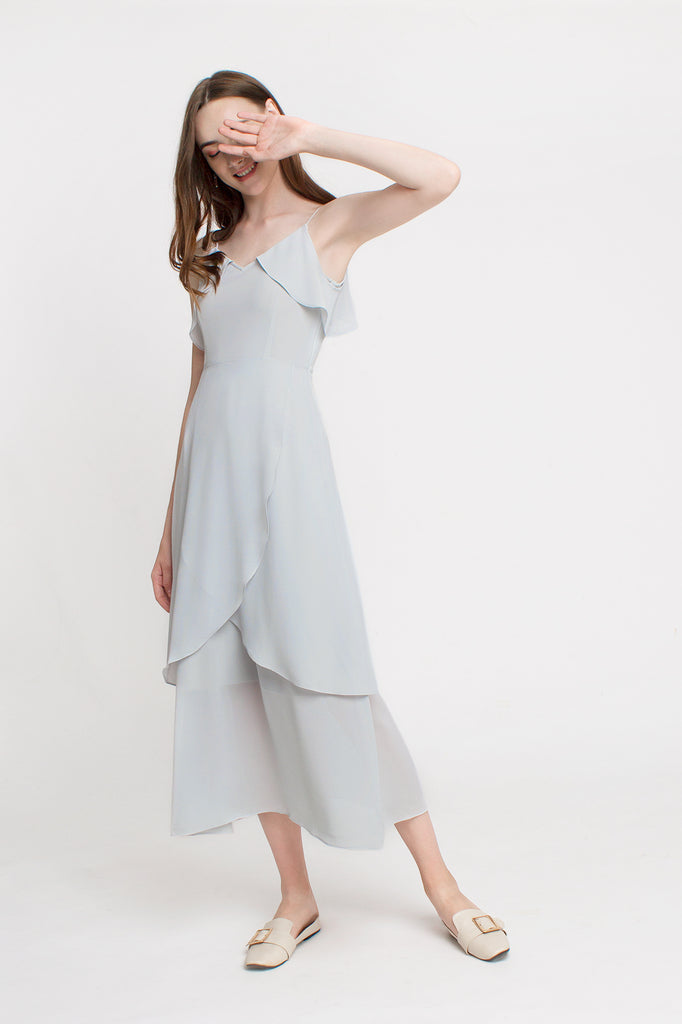 Drop-shoulder Maxi Dress