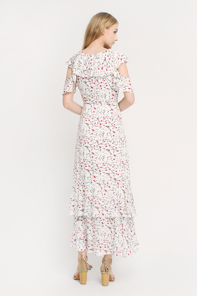 Floral Ruffled Maxi Dress