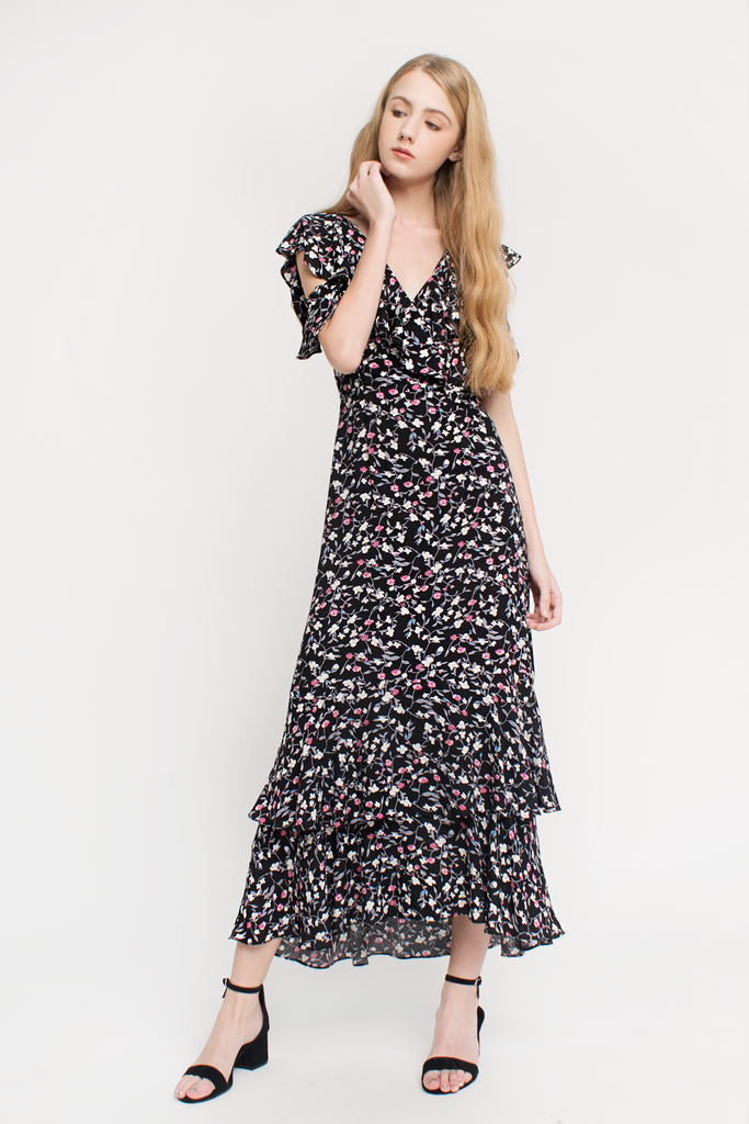Floral Ruffled Maxi Dress