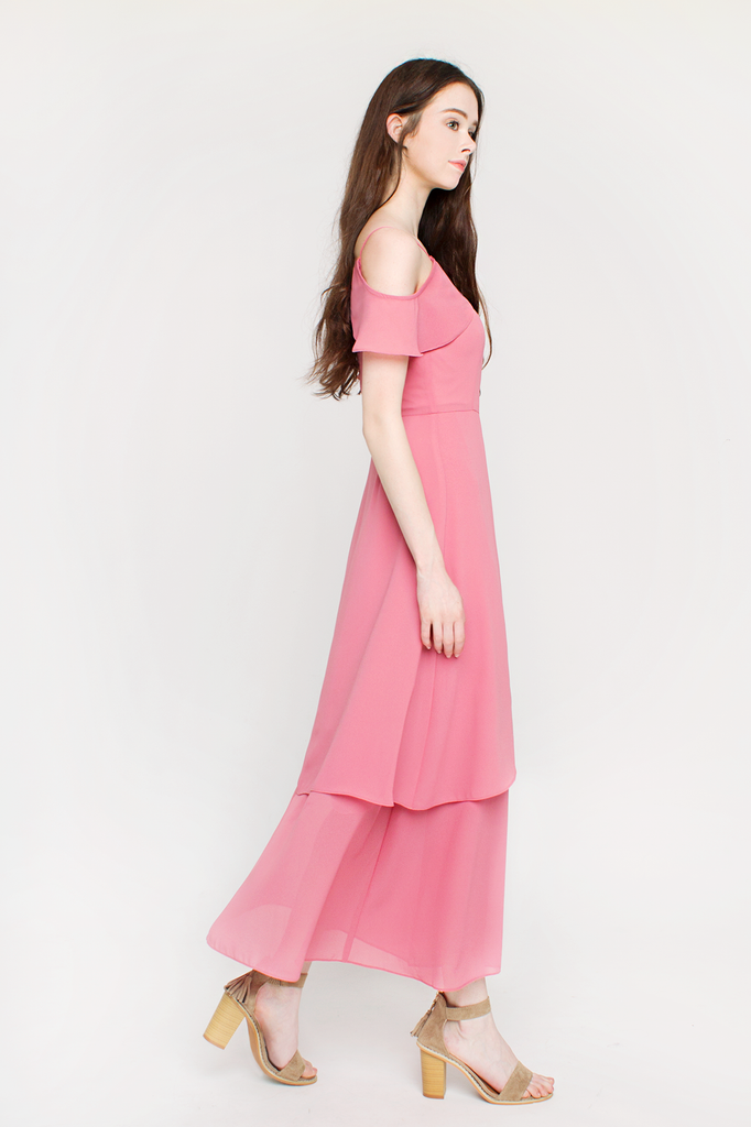 Drop-shoulder Maxi Dress