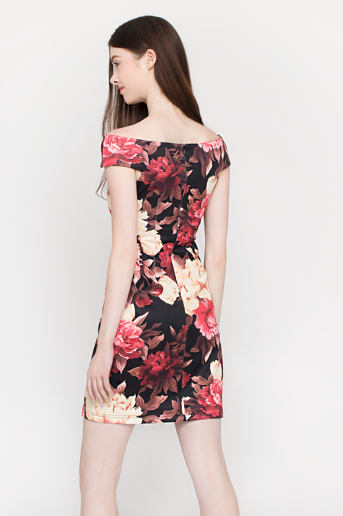 Floral Off-shoulder Dress
