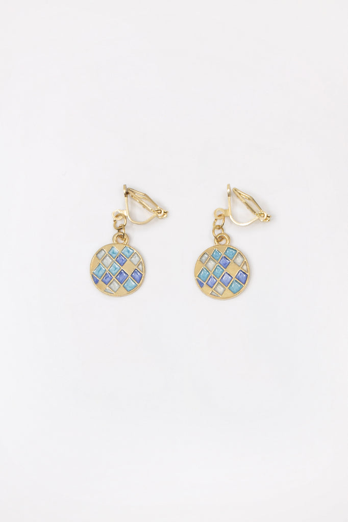 Mosaic Round Earrings