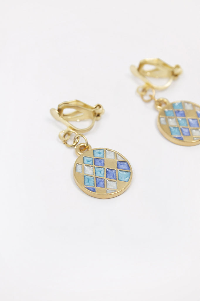 Mosaic Round Earrings